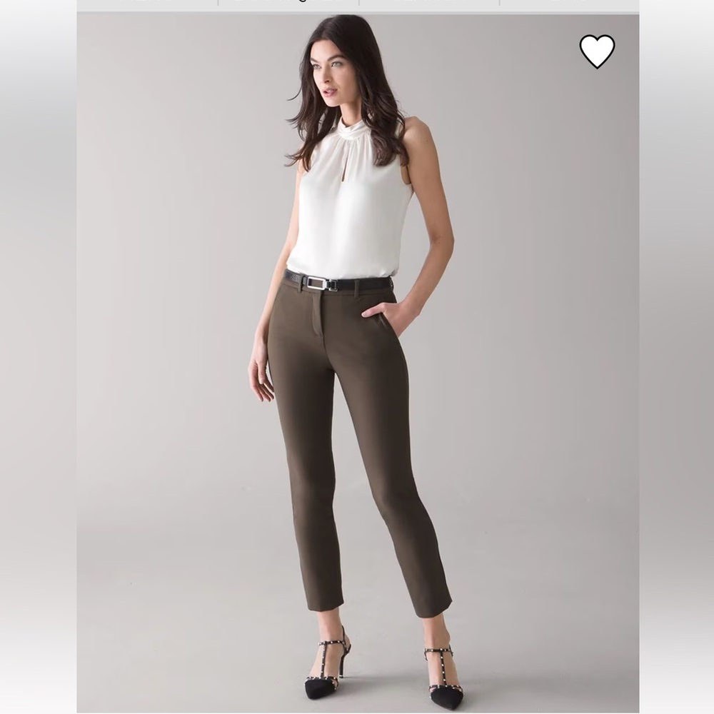 WHBM Slim Ankle Comfort Stretch Pant, Sergeant